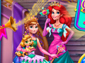 খেলা Anna And Ariel Princess Ball Dress Up