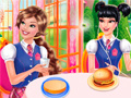 খেলা Princesses Burger Cooking