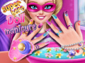 খেলা Superhero doll manicure