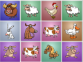 খেলা Farm animals matching puzzles