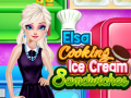 খেলা Elsa Cooking Ice Cream Sandwiches