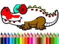 খেলা Back To School: Aligator Coloring