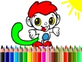 খেলা Back To School: Monkey Coloring