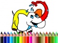 খেলা Back To School: Elephant coloring