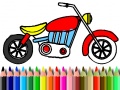 খেলা Back To School: Motorbike Coloring