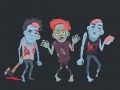 খেলা Zombies and Skeletons Coloring
