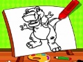 খেলা Easy Kids Coloring Dinosaur