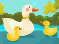 খেলা Mother Duck and Ducklings Jigsaw