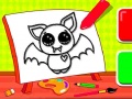 খেলা Easy Kids Coloring Bat