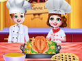 খেলা Chef Twins Thanksgiving Dinner Cooking
