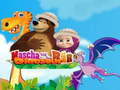 খেলা Masha and The Bear dinosaur