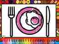 খেলা Color and Decorate Dinner Plate