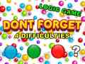 খেলা Dont Forget
