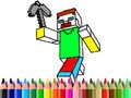 খেলা Back to School: Minecraft Coloring