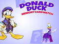 খেলা Donald Duck memory card match