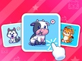 খেলা Cute Animal Cards