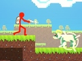 খেলা Red Stickman vs Monster School 2
