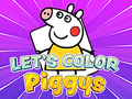 খেলা Let's Color Piggys