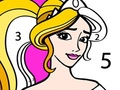 খেলা Princess Coloring By Number