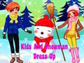 খেলা Kids and Snowman Dress Up