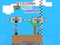 খেলা Stickman vs Noob Hammer
