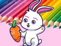 খেলা Coloring Book: Rabbit Pull Up Carrot