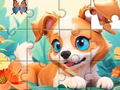 খেলা Jigsaw Puzzle: Dog And Garden