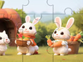 খেলা Jigsaw Puzzle: Rabbits With Carrots