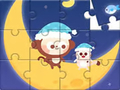 খেলা Jigsaw Puzzle: Monkey With Moon