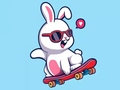 খেলা Coloring Book: Rabbit Skateboard