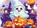 খেলা Jigsaw Puzzle: Halloween Cute Ghost