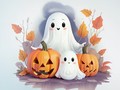 খেলা Coloring Book: Halloween Ghosts