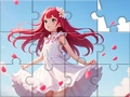 খেলা Jigsaw Puzzle: White Dress Girl