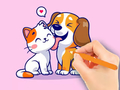 খেলা Coloring Book: Dog And Cat