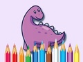 খেলা Coloring Book: Dinosaur With Flowers