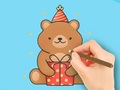 খেলা Coloring Book: Gift Bear