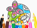 খেলা Coloring Book: Butterfly With Flowe