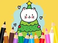 খেলা Coloring Book: Cats And Christmas Tree