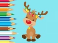 খেলা Coloring Book: Cute Christmas Reindee