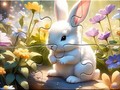 খেলা Jigsaw Puzzle: Sunny Forest Rabbit