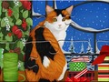 খেলা Jigsaw Puzzle: Christmas Cat