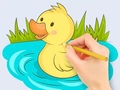 খেলা Coloring Book: Baby Duck Swim