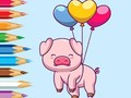 খেলা Coloring Book: Balloon Pig