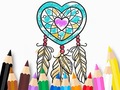 খেলা Coloring Book: Heart Dreamcatcher