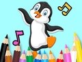 খেলা Coloring Book: Dancing Penguin