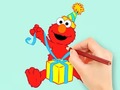 খেলা Coloring Book: Elmo Gift