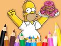 খেলা Coloring Book: Simpson Doughnut