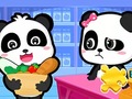 খেলা Jigsaw Puzzle: Baby Panda Supermarket