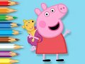 খেলা Coloring Book: Peppa With Toy Bear