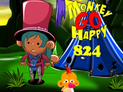 খেলা Monkey Go Happy Stage 824